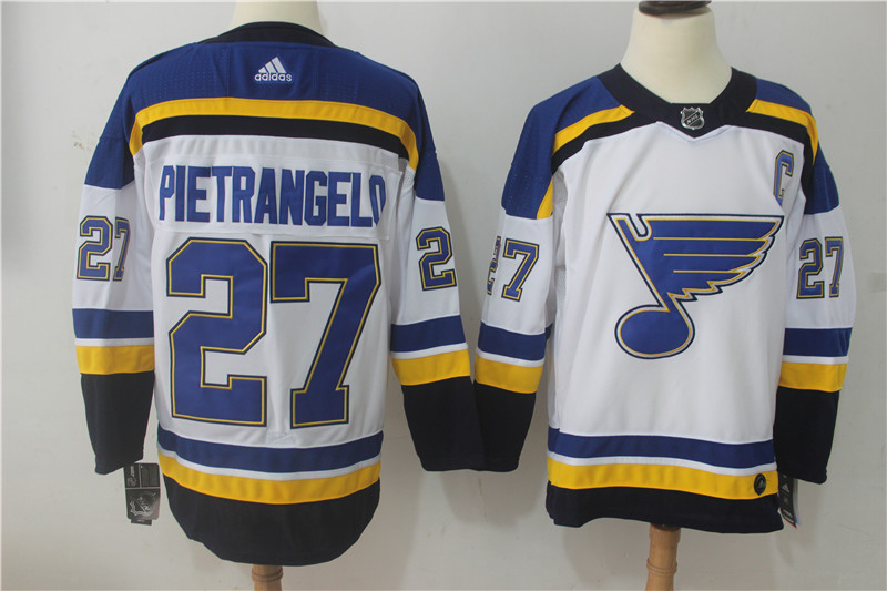 Men St. Louis Blues 27 Pietrangelo Blue Hockey Stitched Adidas NHL Jerseys